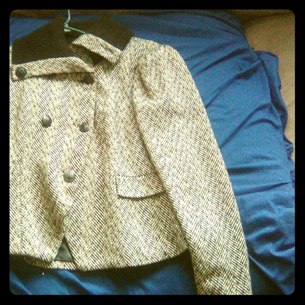 Forever 21(black n white) pea coat